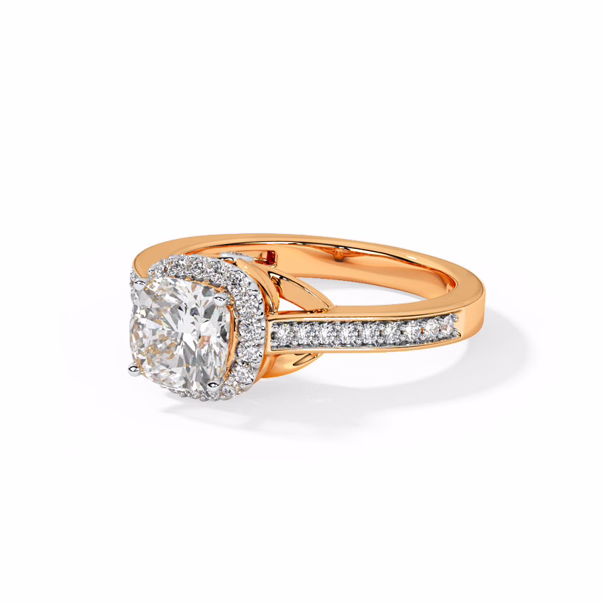 Solitaire Rings 18 Karat Rose Gold Queen of Diamonds Solitaire Ring
