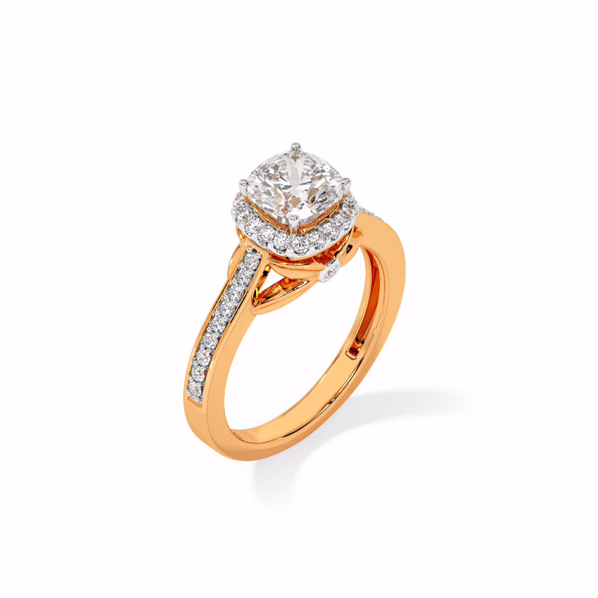 Solitaire Rings 18 Karat Rose Gold Queen of Diamonds Solitaire Ring