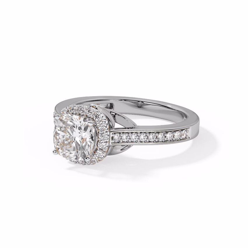 Solitaire Rings 18 Karat White Gold Queen of Diamonds Solitaire Ring