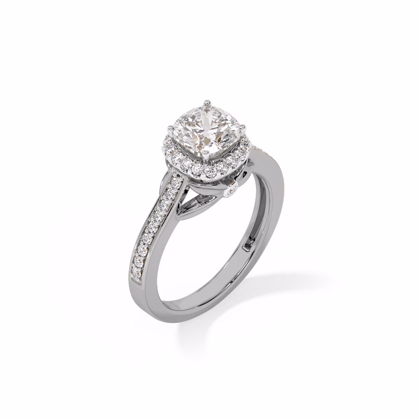 Solitaire Rings 18 Karat White Gold Queen of Diamonds Solitaire Ring