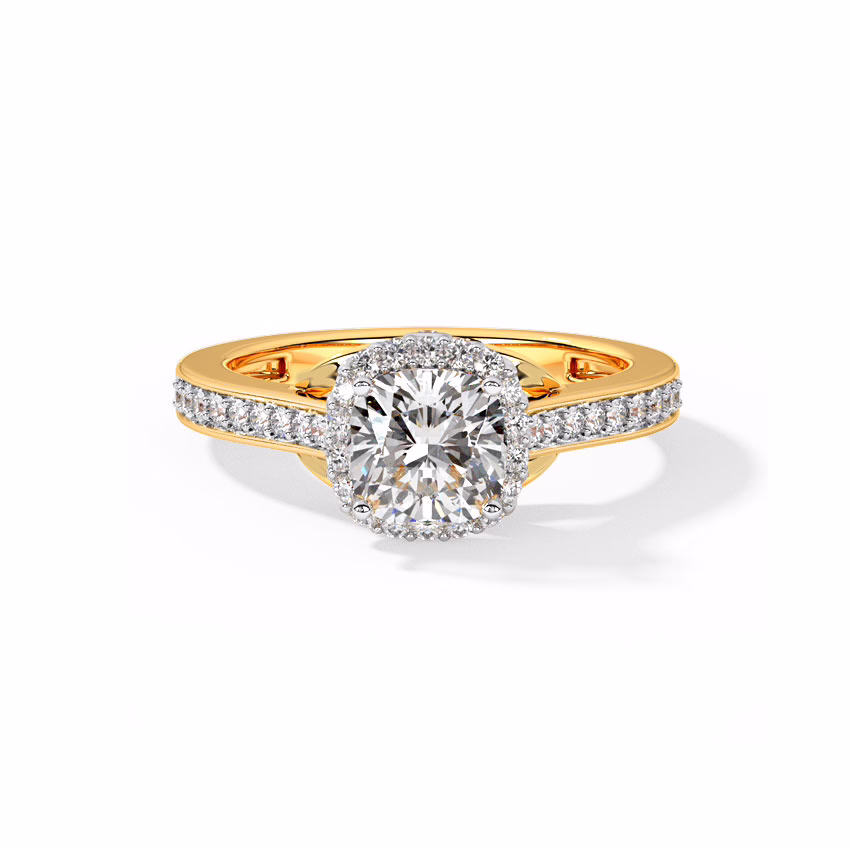 Solitaire Rings 14 Karat Yellow Gold Queen of Diamonds Solitaire Ring