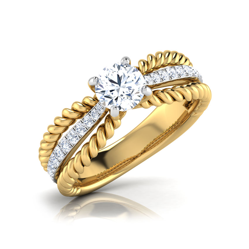 Elsa Intersecting Solitaire Ring