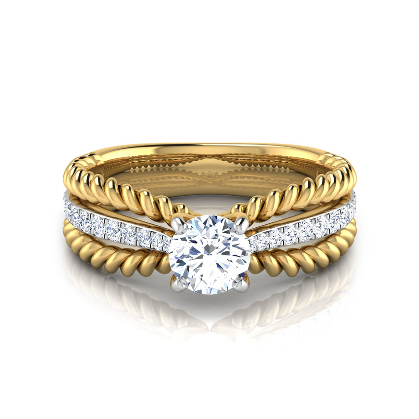 Elsa Intersecting Solitaire Ring