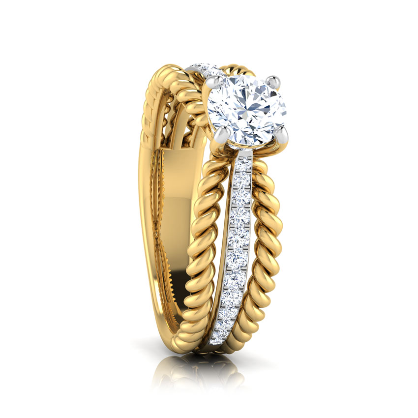 Elsa Intersecting Solitaire Ring