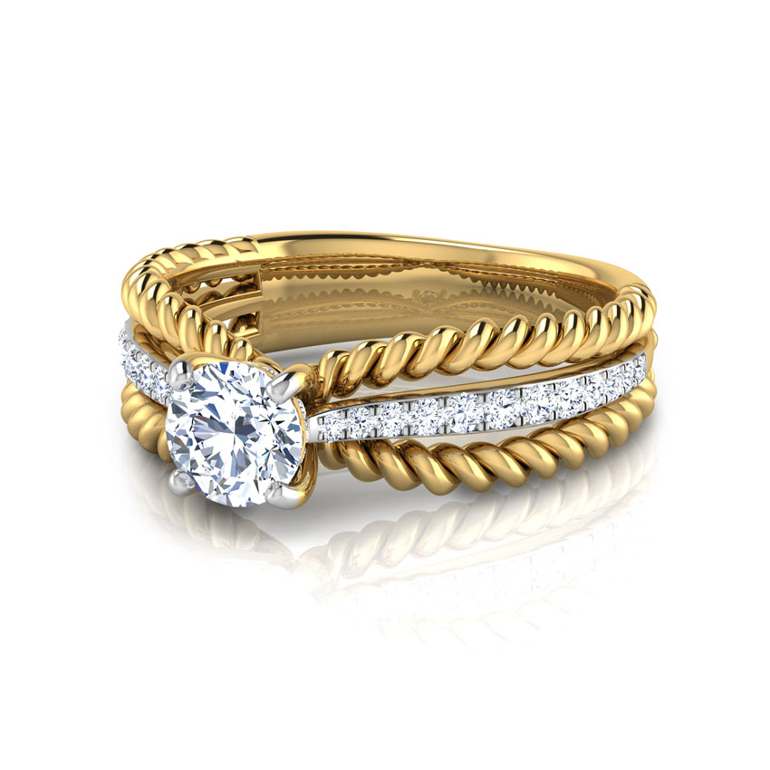 Elsa Intersecting Solitaire Ring