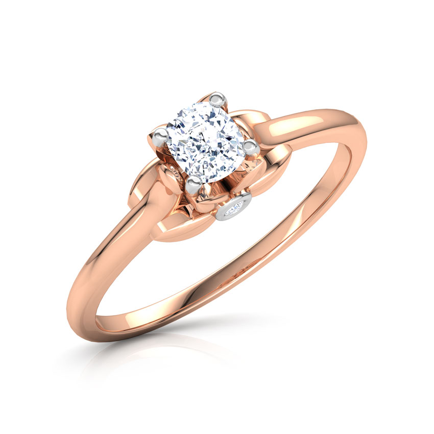 Solitaire Rings 18 Karat Rose Gold Jade Classic Solitaire Ring