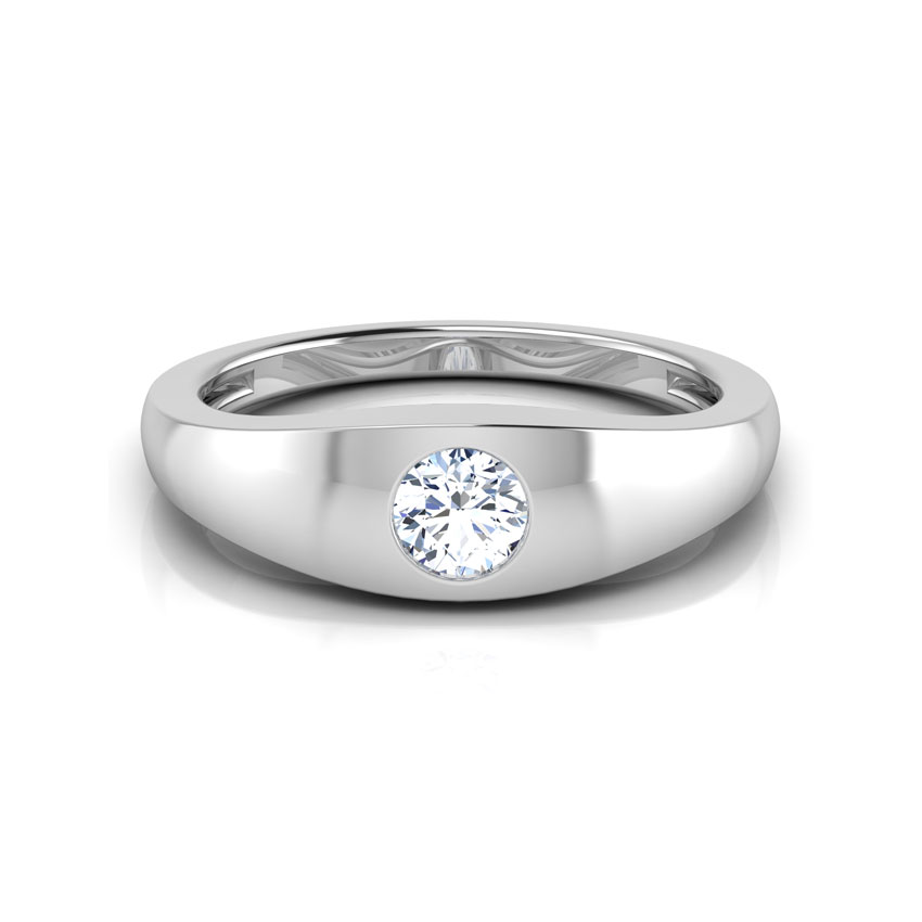 Matt Solitaire Ring for Men