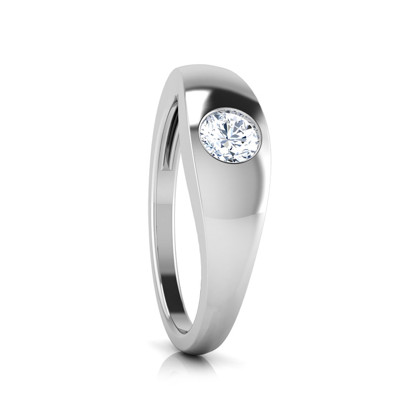 Matt Solitaire Ring for Men