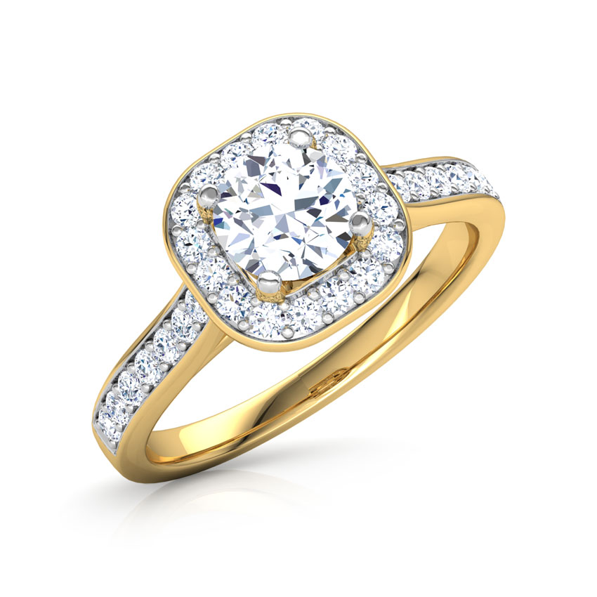 Iona Halo Solitaire Ring