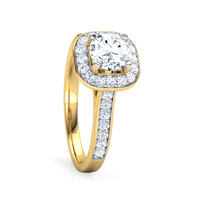 Iona Halo Solitaire Ring