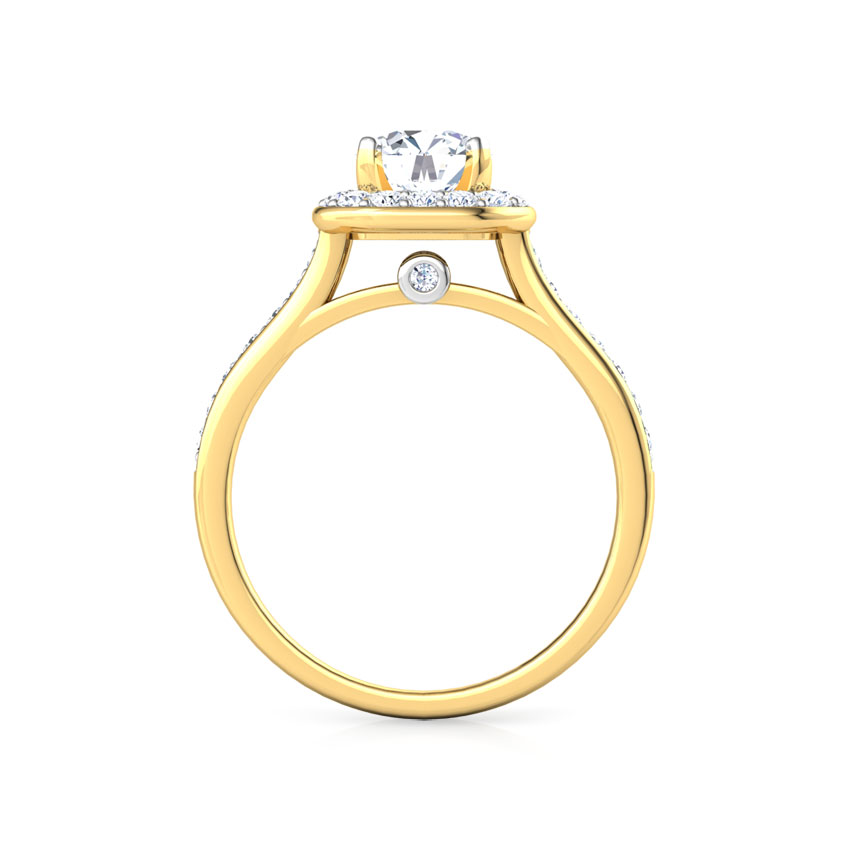 Iona Halo Solitaire Ring