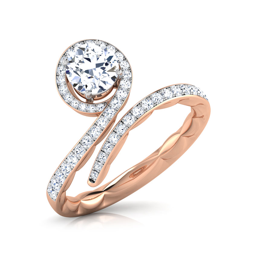 Swirl Twist Solitaire Ring Swirl Twist Solitaire Ring