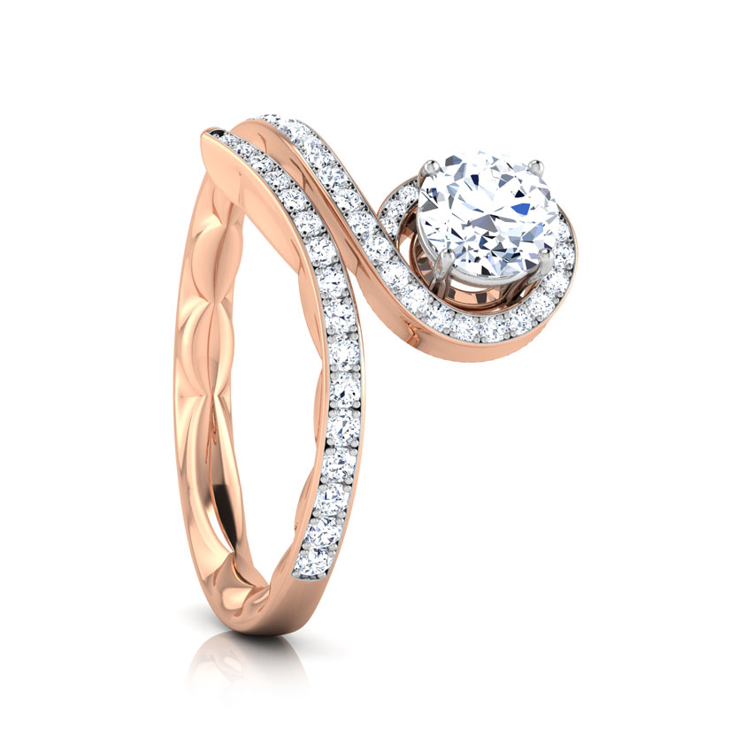 Swirl Twist Solitaire Ring Swirl Twist Solitaire Ring