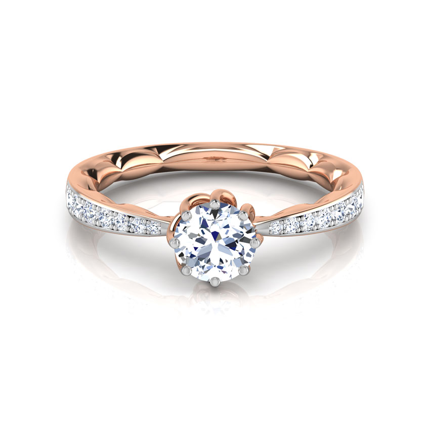 Swirl Solitaire Ring