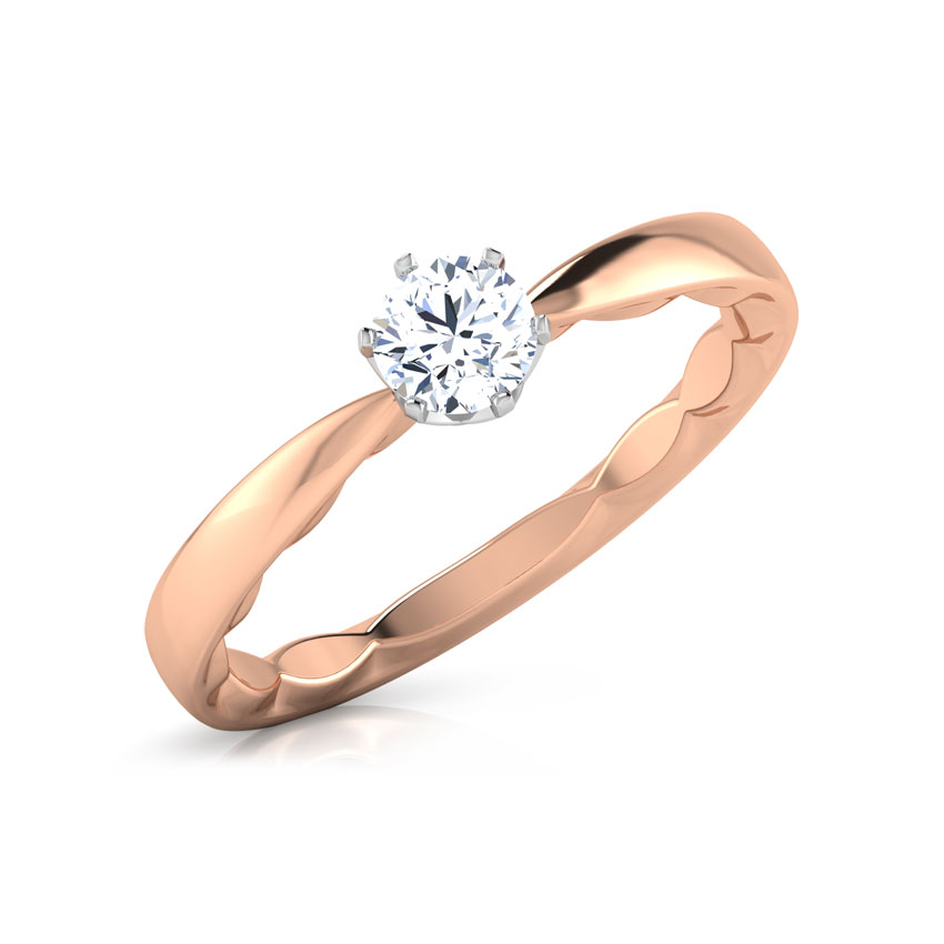 Faceted Solitaire Ring