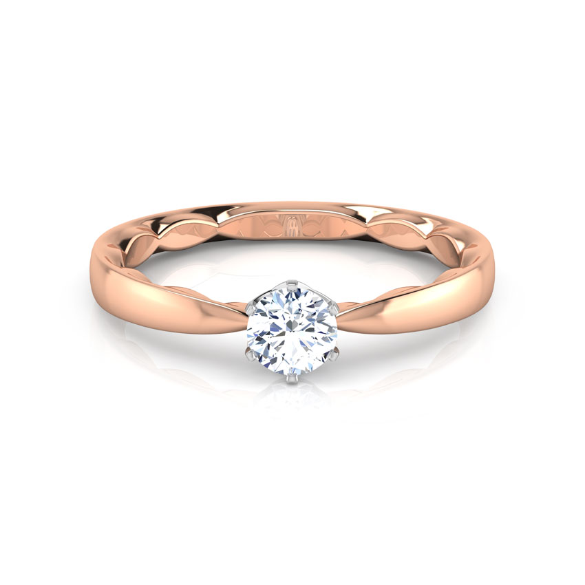Faceted Solitaire Ring