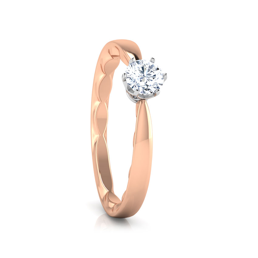 Faceted Solitaire Ring