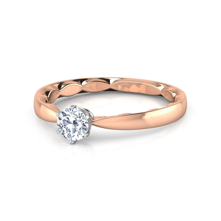 Faceted Solitaire Ring