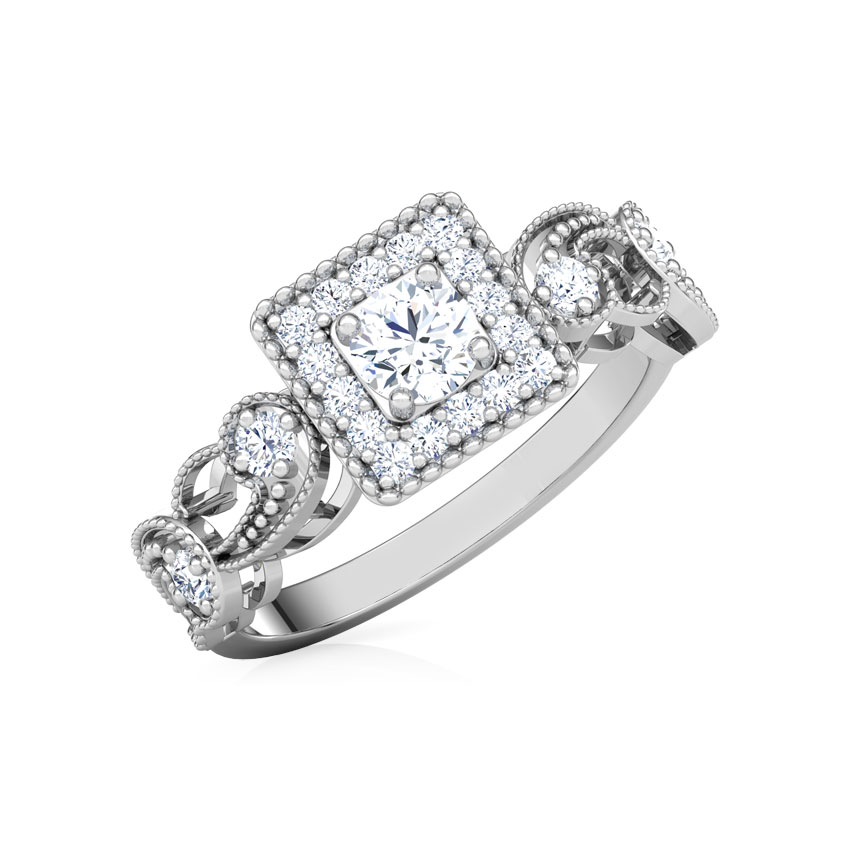 Daisy Filigree Solitaire Ring