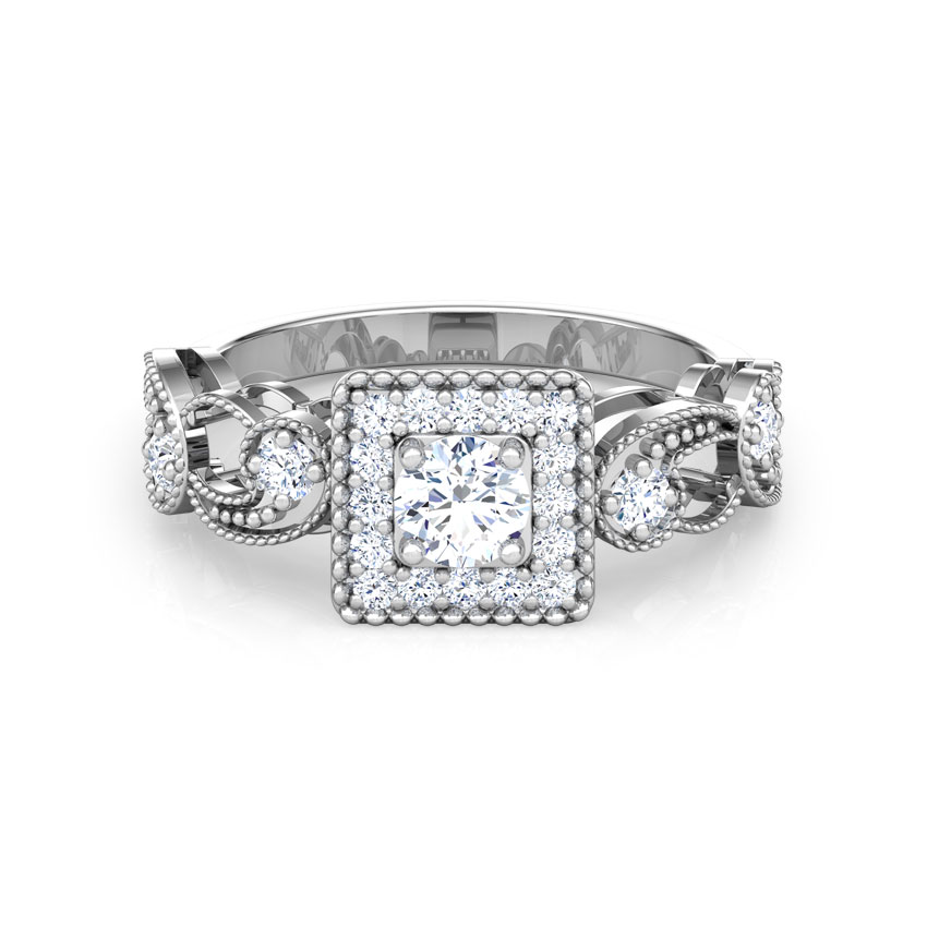 Daisy Filigree Solitaire Ring