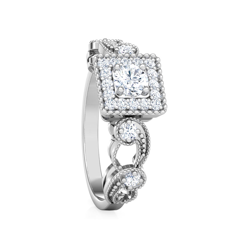 Daisy Filigree Solitaire Ring