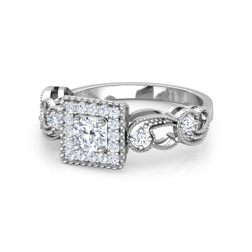 Daisy Filigree Solitaire Ring