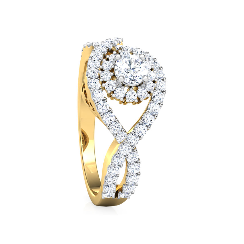 Aura Weave Solitaire Ring