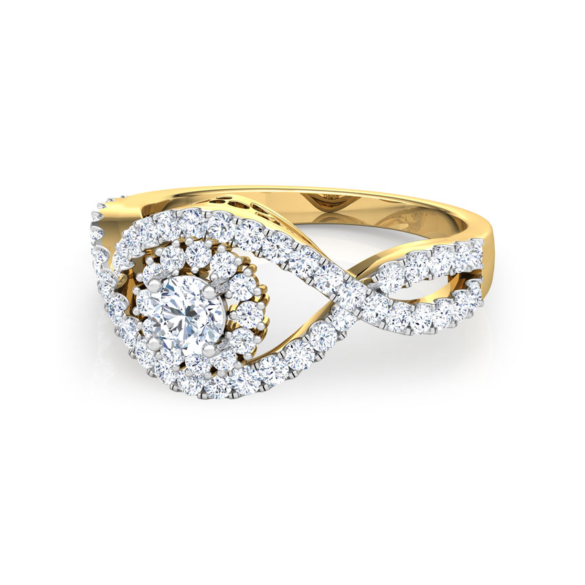 Aura Weave Solitaire Ring