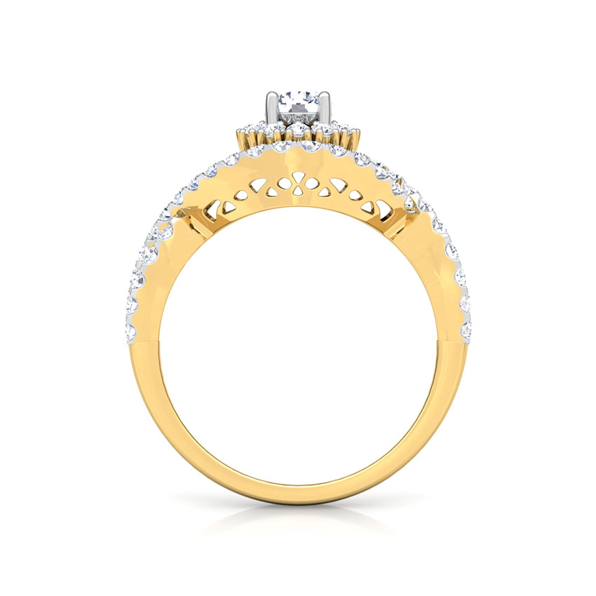 Aura Weave Solitaire Ring