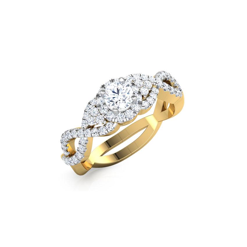 Lucy Weave Solitaire Ring