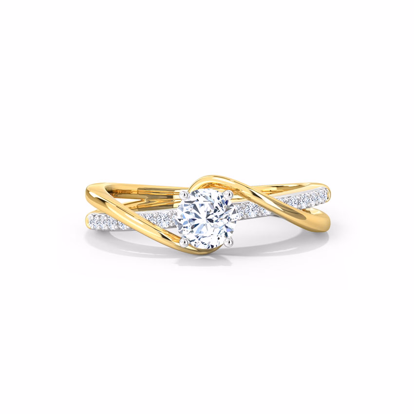 Solitaire Rings 18 Karat Yellow Gold Tia Twine Solitaire Ring