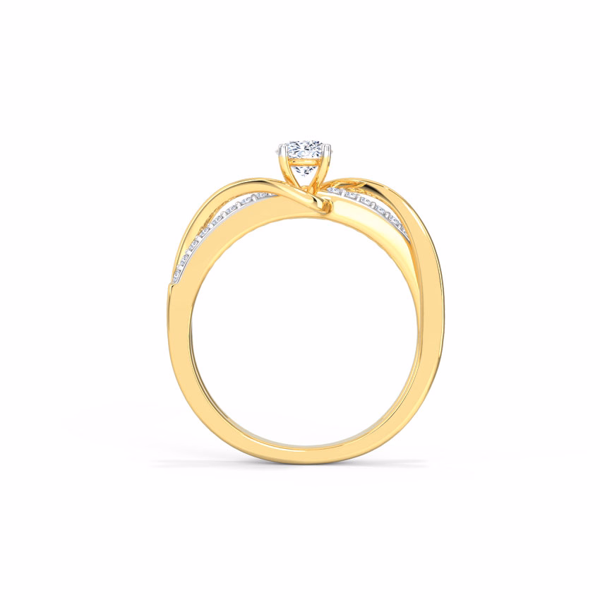 Solitaire Rings 18 Karat Yellow Gold Tia Twine Solitaire Ring