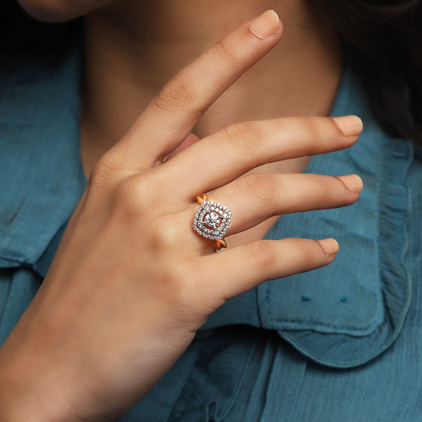 Opulent Wave Solitaire Ring