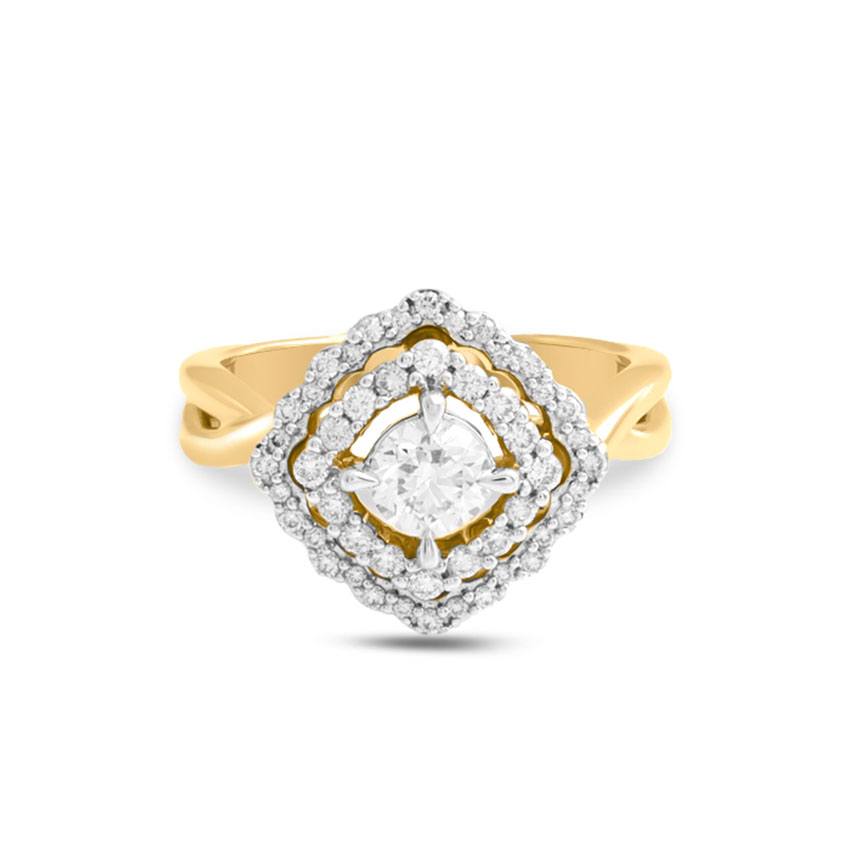 Opulent Wave Solitaire Ring