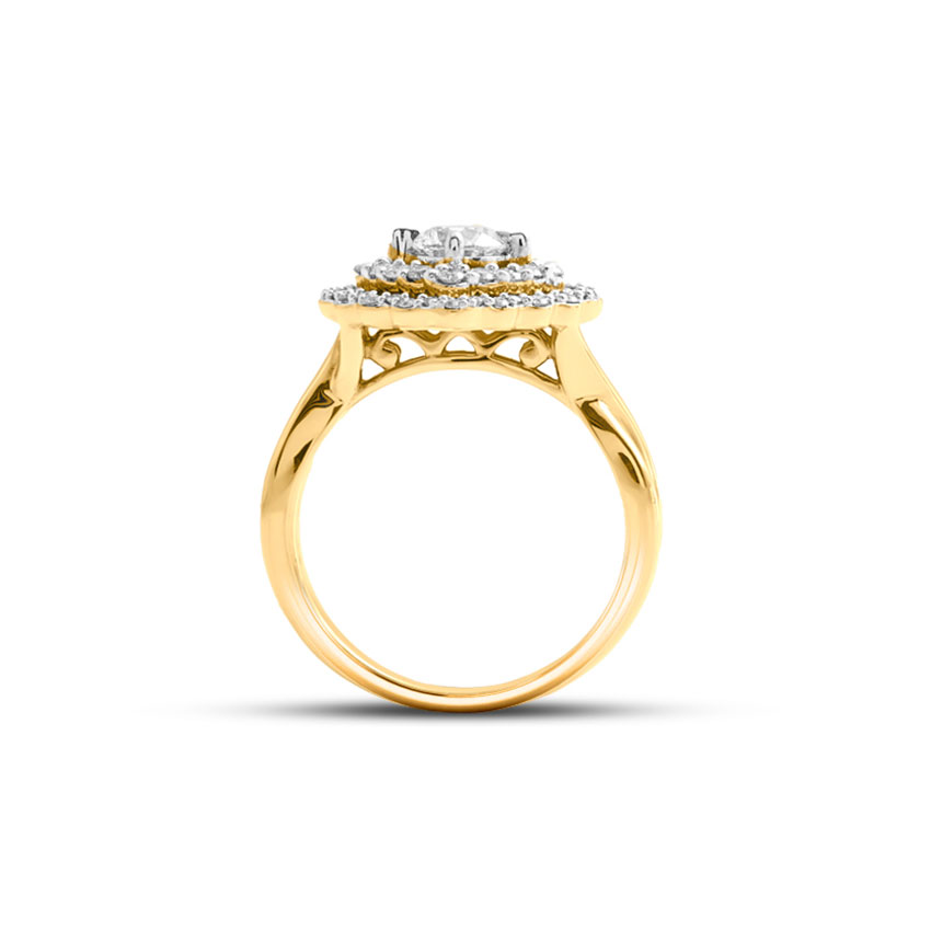 Opulent Wave Solitaire Ring