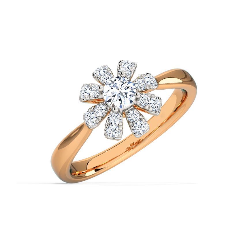 Solitaire Rings 18 Karat Rose Gold Estella Solitaire Ring