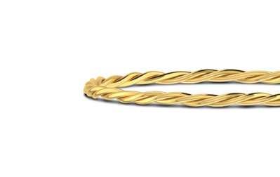 Gold Twist Bangle