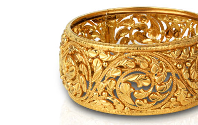 Gold Bangles 22 Karat Yellow Gold The Temple Festivity Bangle