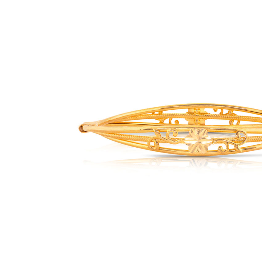 Hiza Floral Gold Bangle