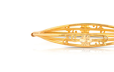 Hiza Floral Gold Bangle