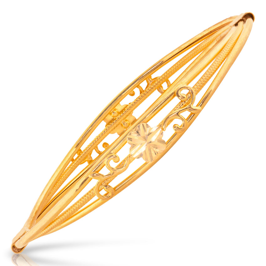 Hiza Floral Gold Bangle