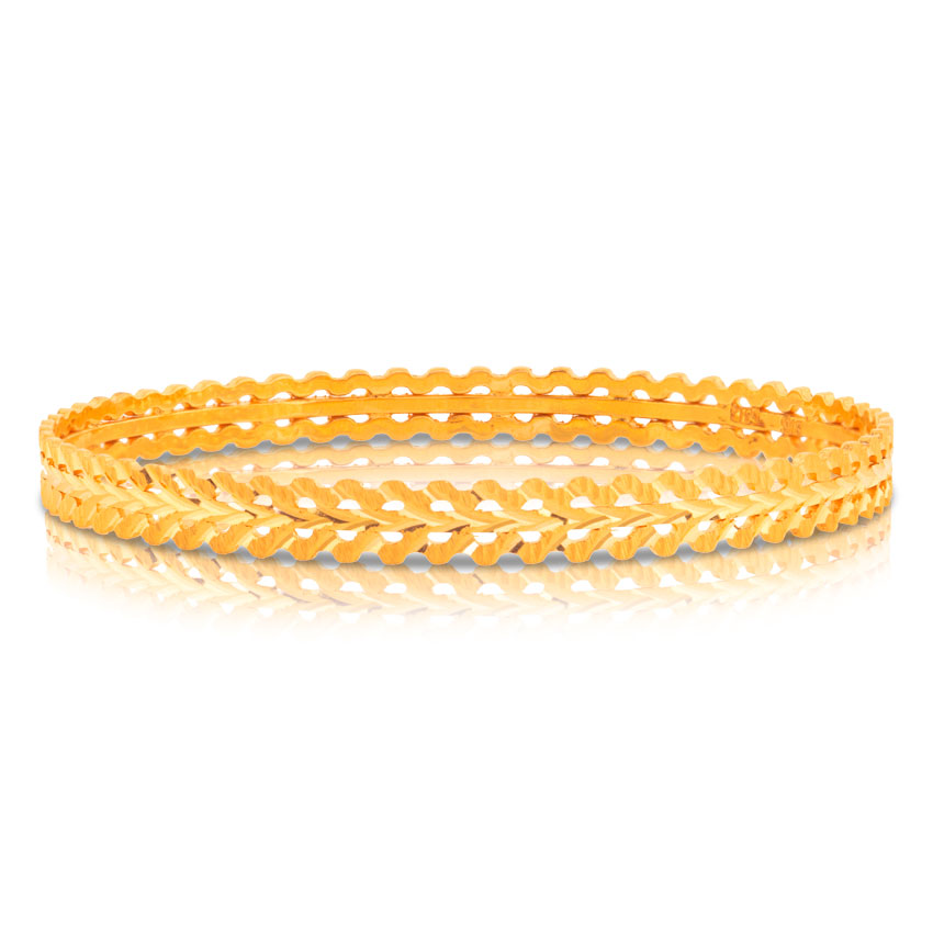Asya Wave Gold Bangle