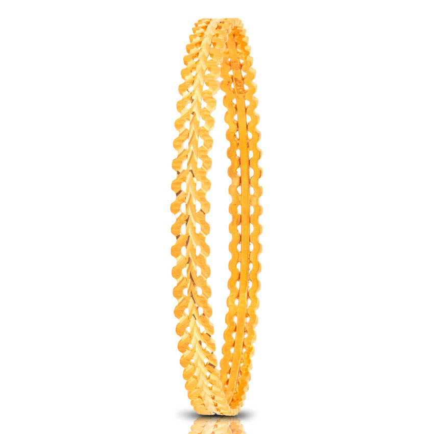 Asya Wave Gold Bangle