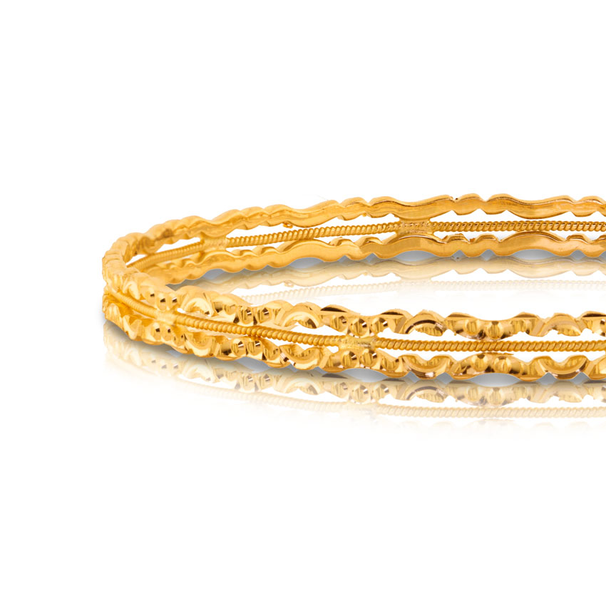 Binu Textured Gold Bangle