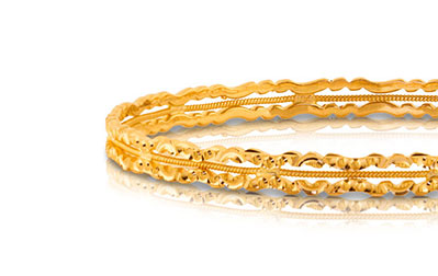 Binu Textured Gold Bangle