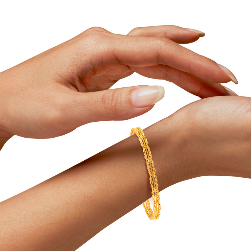 Binu Textured Gold Bangle