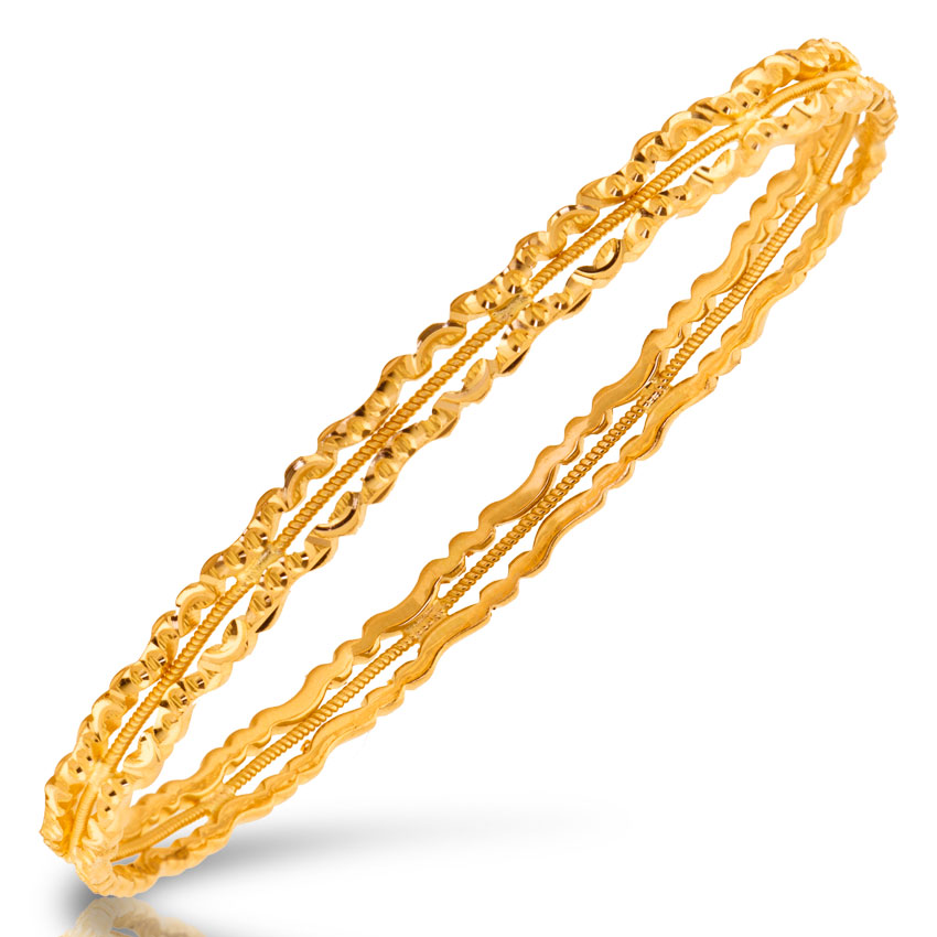 Binu Textured Gold Bangle