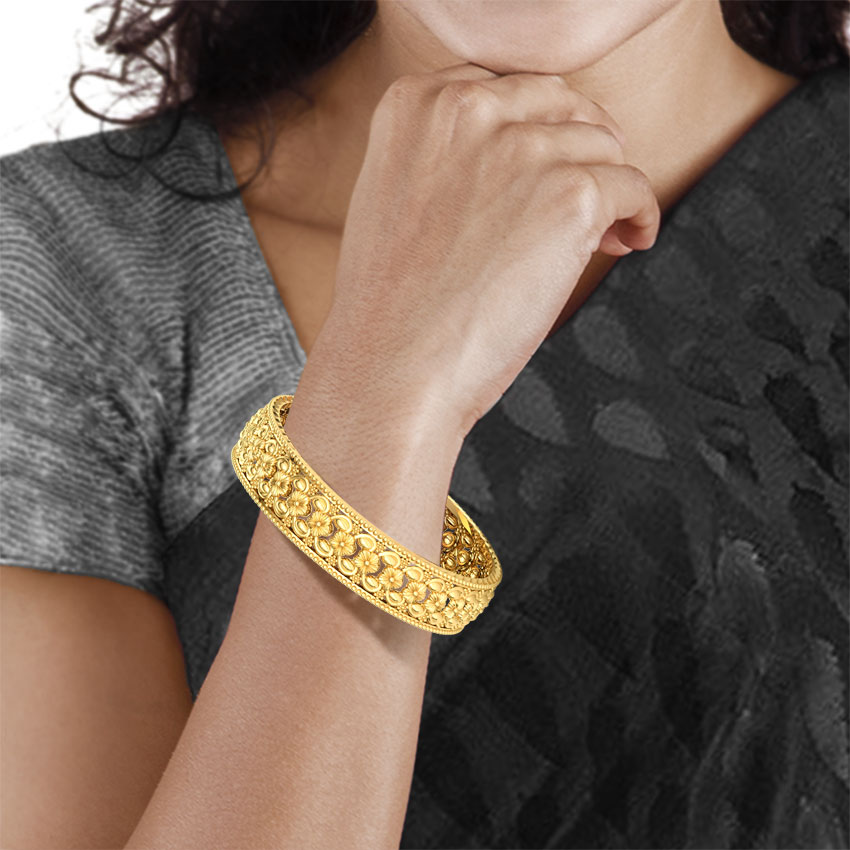 Bloom Floral Gold Bangle Bloom Floral Gold Bangle