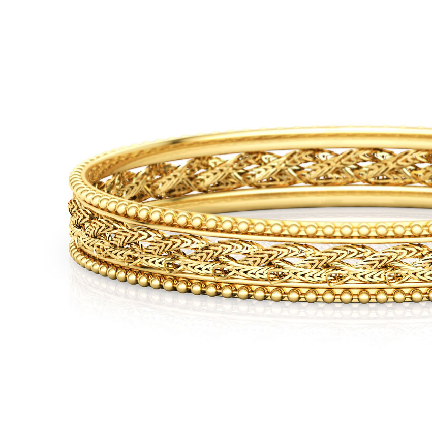 Mesh Twine Gold Bangle