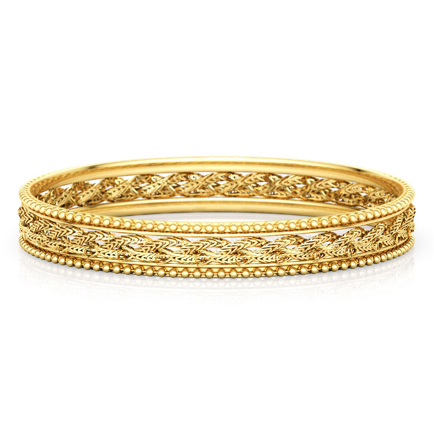 Mesh Twine Gold Bangle